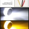 Dual Color Turn Signal Indicator Motor Cycle Handle Grip Bar Blinker Side Marker Lamp Motorcycle Decoration Handlebar End Light (2 Pcs) ( Yellow color) - Image 3