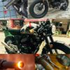 Dual Color Turn Signal Indicator Motor Cycle Handle Grip Bar Blinker Side Marker Lamp Motorcycle Decoration Handlebar End Light (2 Pcs) ( Yellow color) - Image 2