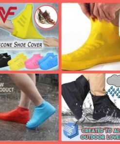 Rain Boot Thicken Waterproof Silicone Gel Shoe Cover Rain (Color random)