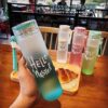 Frosted Glass Water Bottle With Hello Master Decal Logo - 400ml (Random color) - Image 5