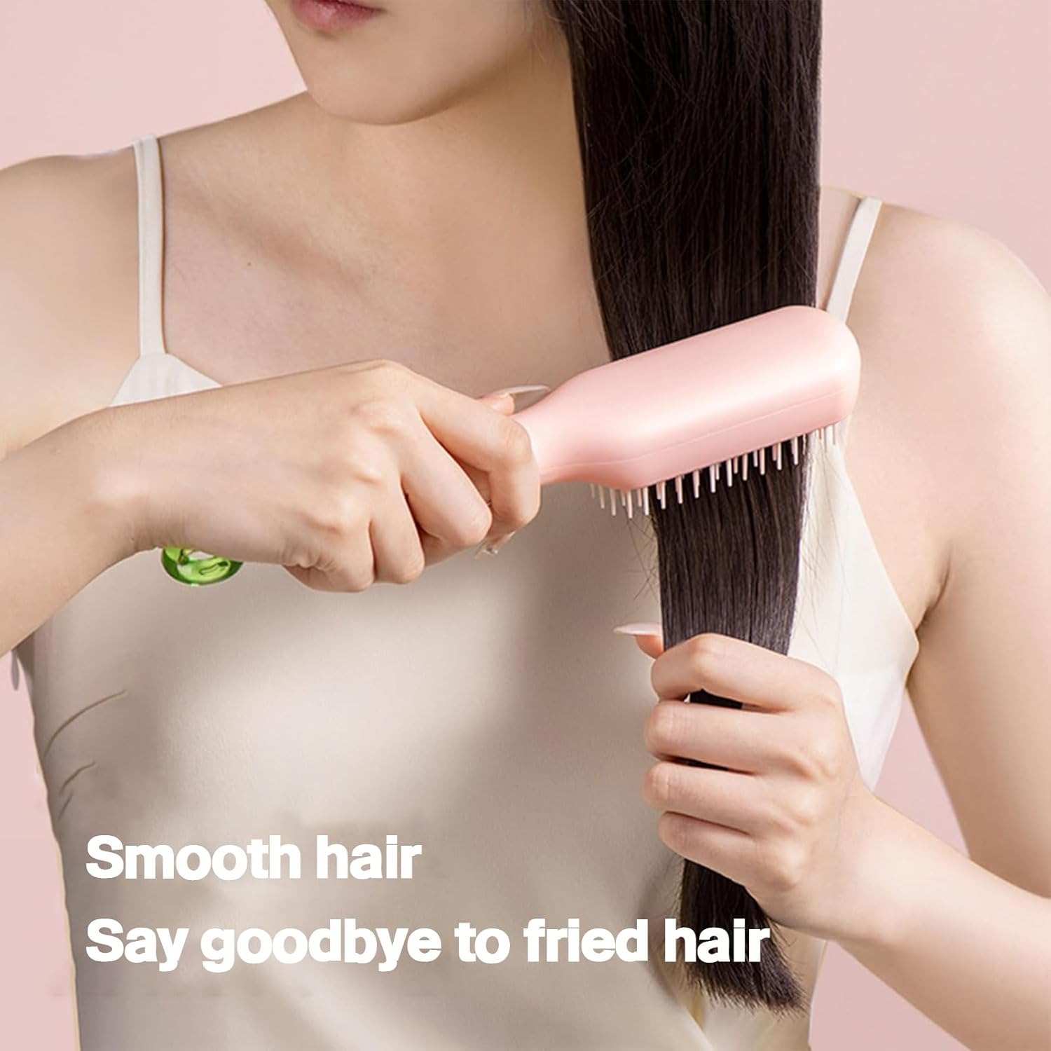 Self Cleaning Magic Hair Brush, One-click Cleaning Telescopic Hair Comb - (Random Color) ( Without Box ) - Image 5