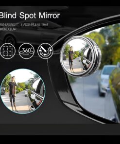 2 PCs rotatable Car Round Mirror Original Glass Rear view Blind spot Side Mirror rotatable lens