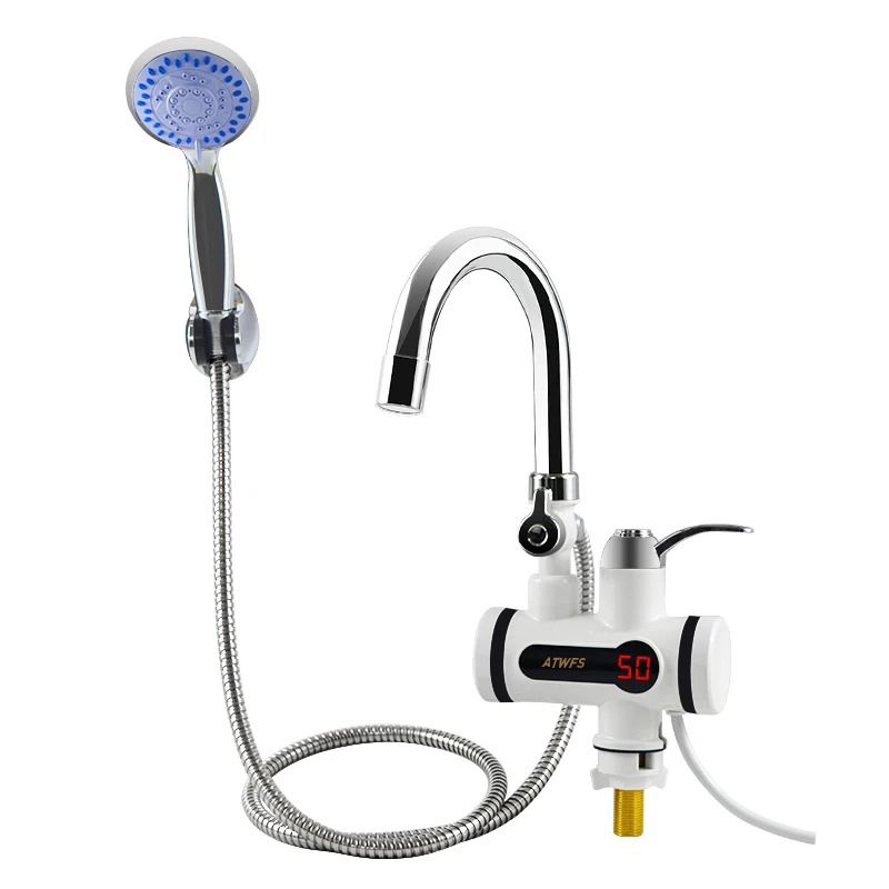 (with shower)Electric Hot Water Heater Faucet Kitchen Instant Heating Tap Water - Image 4
