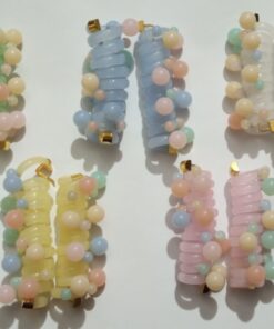 (pack of 2 )Girls hair plastic Telephone Wire Spiral (random color)
