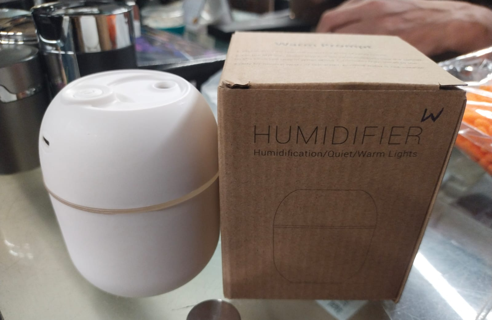 Humidier with Warm LED Outline USB Portable Air Humidifier Essential Oil Diffuser Modes Auto Off With LED Light For Home Car Mist Maker Face Steamer Car Air Fresheners - Image 4