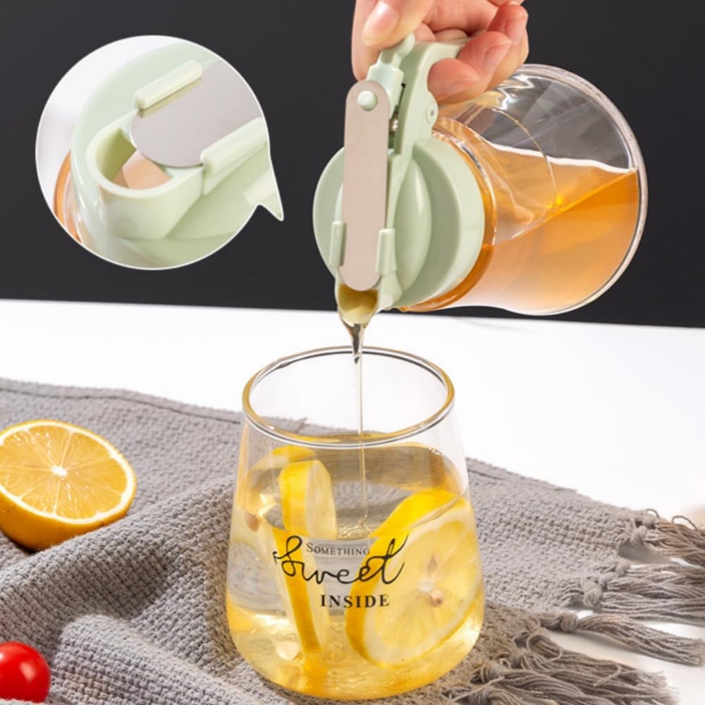 Honey Dispenser No Drip - Easy Squeeze Syrup Dispenser Bottle for Efficient Serving