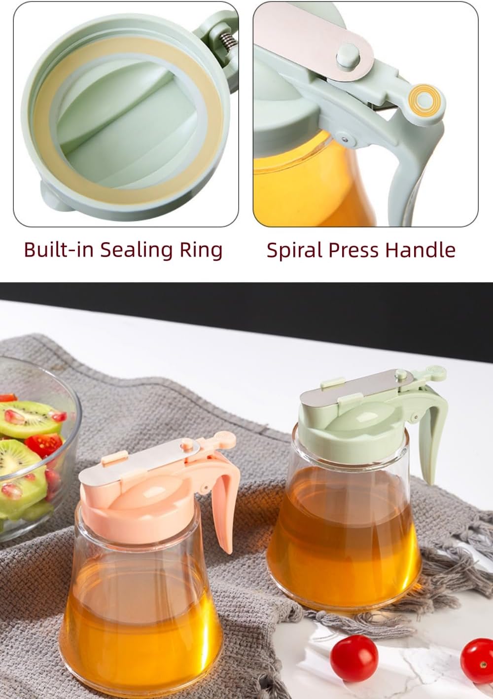 Honey Squeeze Jar for Kitchen & Coffee Bar