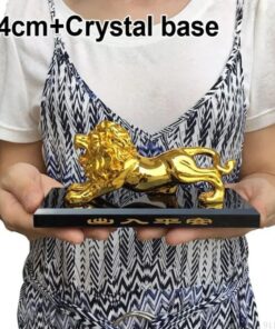 Get Golden Lion Car Dashboard Decoration | Modern Abstract Style Resin Panther Statue | Home Decor Accessories