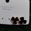 1 Pair Black Mini hearts trending earrings - Image 3