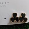1 Pair Black Mini hearts trending earrings