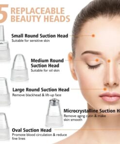Face Vacuum Suction Blackhead Remover Pore Cleaner | Electric Deep Cleansing Tool for Nose & Face