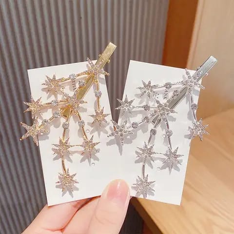 Korean Star Hair Pin For Girls Pack of 2 - Image 2