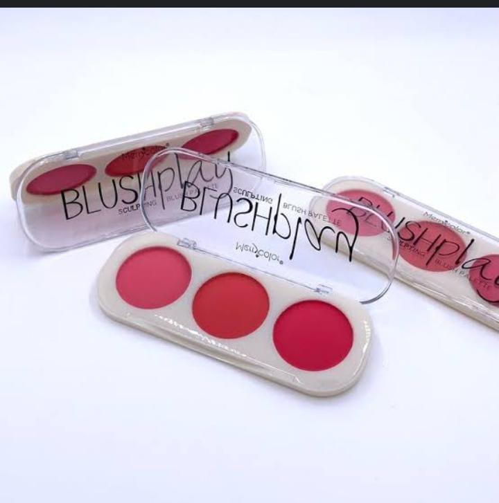 3 Color Makeup Blush Palette Mineral Powder Red Rouge Long Lasting Natural Cheek Blusher (random color) - Image 5