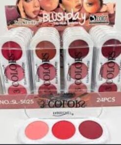 3 Color Makeup Blush Palette Mineral Powder Red Rouge Long Lasting Natural Cheek Blusher (random color)