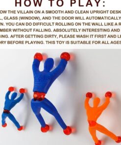 Pack Of 20 Sticky Spider Man Climbing Wall Toy For Kids Sticky Wall Climbers Spider Men Toys (Random color)
