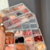 Artificial Nails 144 pcs With Nail Glue, Beautiful Fancy Fake Nails (Random color) - Image 3