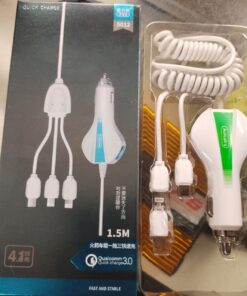 Aolike 5012 Car Phone Charger USB Fast Charge One Drag 3in1 Universal Car Charger