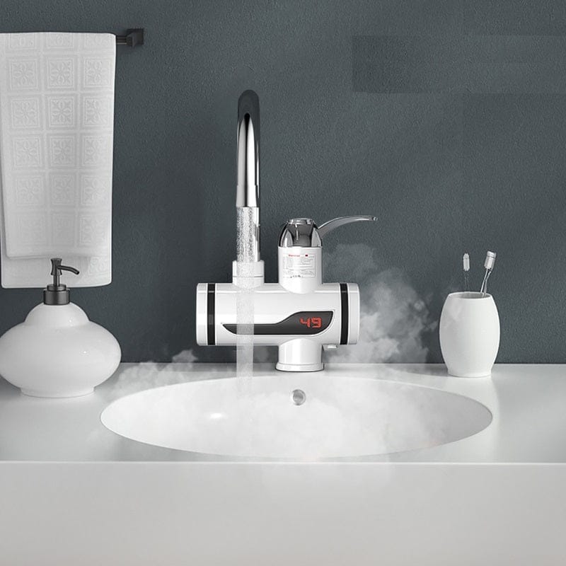 Electric Water Heating Faucet Tap for Kitchens and Bathrooms Digital Temp° Display | Hot Water(without shower )