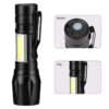 Torch Mini Flashlight Rechargeable 500mAh ABS Plastic Body - Image 2