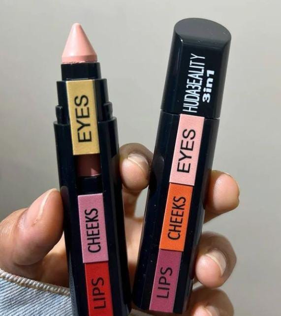3 in 1 HUDA Beauty Professional Eyes Cheeks Lips (Lipsticks) - Image 3