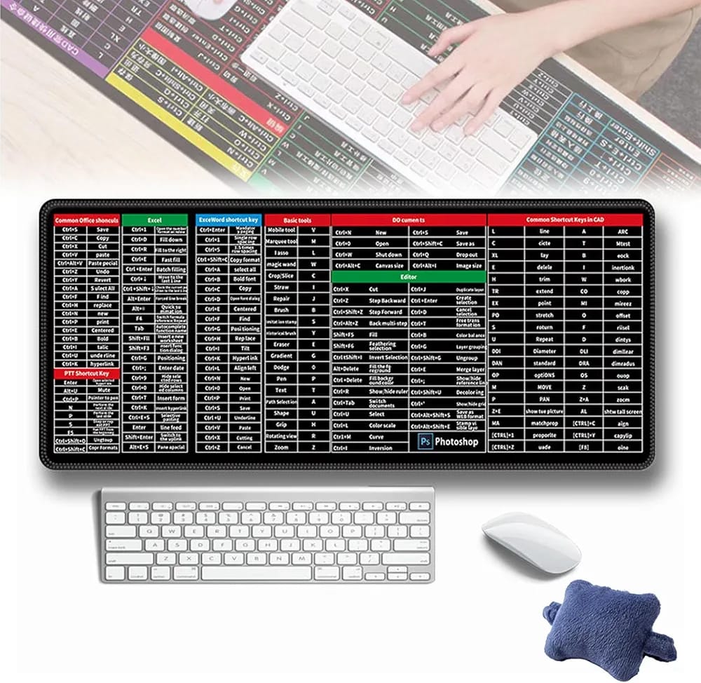 Shortcut Keyboard MAT Office PS Lock Edge CAD/WO/AI/Excel/CDR/PPT Keyboard Table Mat Consignment - Image 2