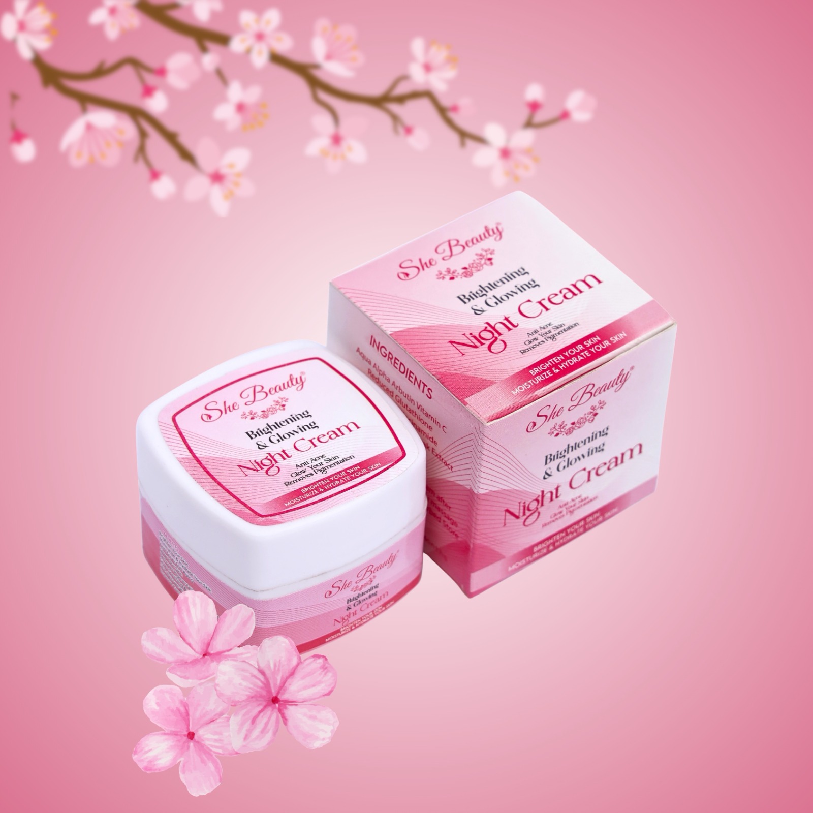 She Beauty Whitening Night Care Cream