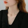 Beautiful Pearl Charm Korean Elegant Necklace For Girls - Image 2