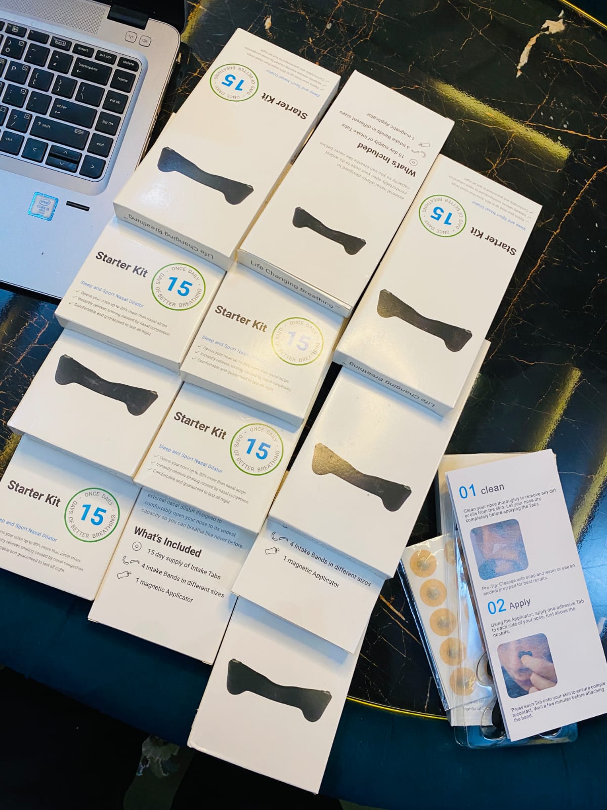 Sleepco Nasal Dilator Starter Kit / Next-Gen BreathIn Nosel Strips / Magnetic Nose Clips