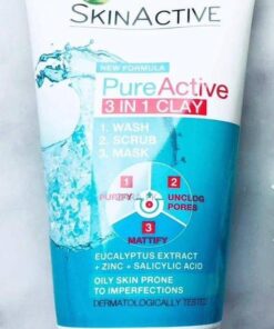 3 in 1 Garnier Skin Natural Pure Active Wash + Scrub + Mask 100ml