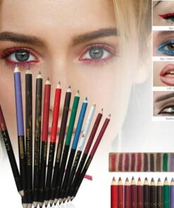 ( Pack of 12 )2 in 1 colors eye pencil multipurpose Eye Pencil (Random color )