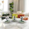 Orange ) Room Decor Bonsai Tree for Home Bedroom Farmhouse Office Desk Decor