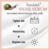 Sasimi Snail Serum High Quality Anti Aging Moisturizing & Whitening Serum For Pores & Acne 30Ml - Image 3