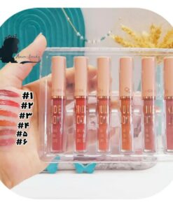 6 Pcs Nude Look High Pigment Matte Lipgloss Soft & Smooth Texture Hydrating Lipsticks (Random Color)