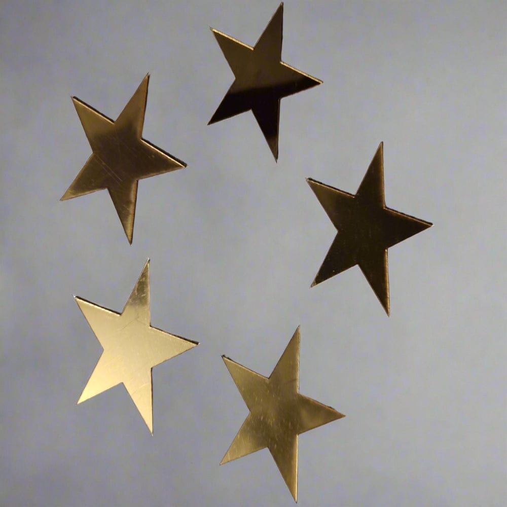 15 stars Mirror Matrial Acrylic Wall Art Decor star Stickers Decals for Kids Girls Bedroom Bathroom Playroom golden - Image 3