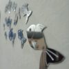 30 Pcs Acrylic Fishes Mirror Wall Art Decor Fishes Mirror Stickers Decals for Kids Girls Bedroom Bathroom Playroom silver - Image 3