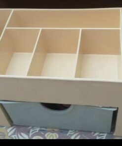 Plastic Makeup Storage Box With Small Drawer For Bathroom
