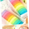 10 Rolls Chic Washi Tape Colorful Rainbow Design Removable Decorative Tape for DIY Stationery Wrapping Photo Album (Random Color) - Image 3