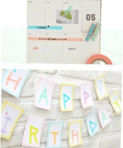10 Rolls Chic Washi Tape Colorful Rainbow Design Removable Decorative Tape for DIY Stationery Wrapping Photo Album (Random Color)
