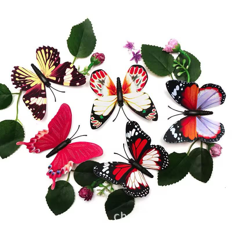 Pack of 12 3D Simulation Butterfly Fridge Magnet Decoration Craft buterfly magnets Butterfly Picks Ornaments Wall Decor (Random Design) - Image 5