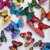 Pack of 12 3D Simulation Butterfly Fridge Magnet Decoration Craft buterfly magnets Butterfly Picks Ornaments Wall Decor (Random Design)