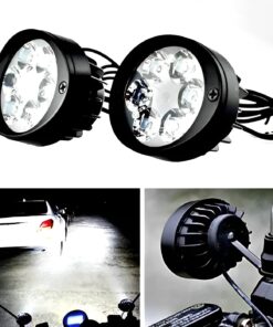 2 led plus button LED Headlight & Button Assist Lamp For Motorcycle Motorbike Bike Universal CD70 CG 125 & All