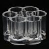 6 Slot Round Shape Lipstick Organizer Flower Shape Clear Acrylic Makeup Cosmetic Jewelry Storage Case Makeup Brush Holder Cosmetic Organizer Storage Box - Image 4