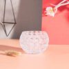 Amber Shine Crystal TeaLight Candle Holder for home and office decor Cell operated