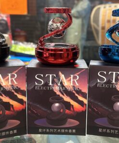 Star Solar Powered Levitating Ball Air Freshener for Car Dashboard