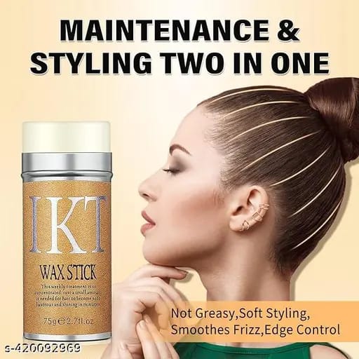 IKT Hair Wax Stick Gel Cream Styling Hair Frizz Fixed Fluffy Children Men and Women Styling Wax Edge Control - Image 2