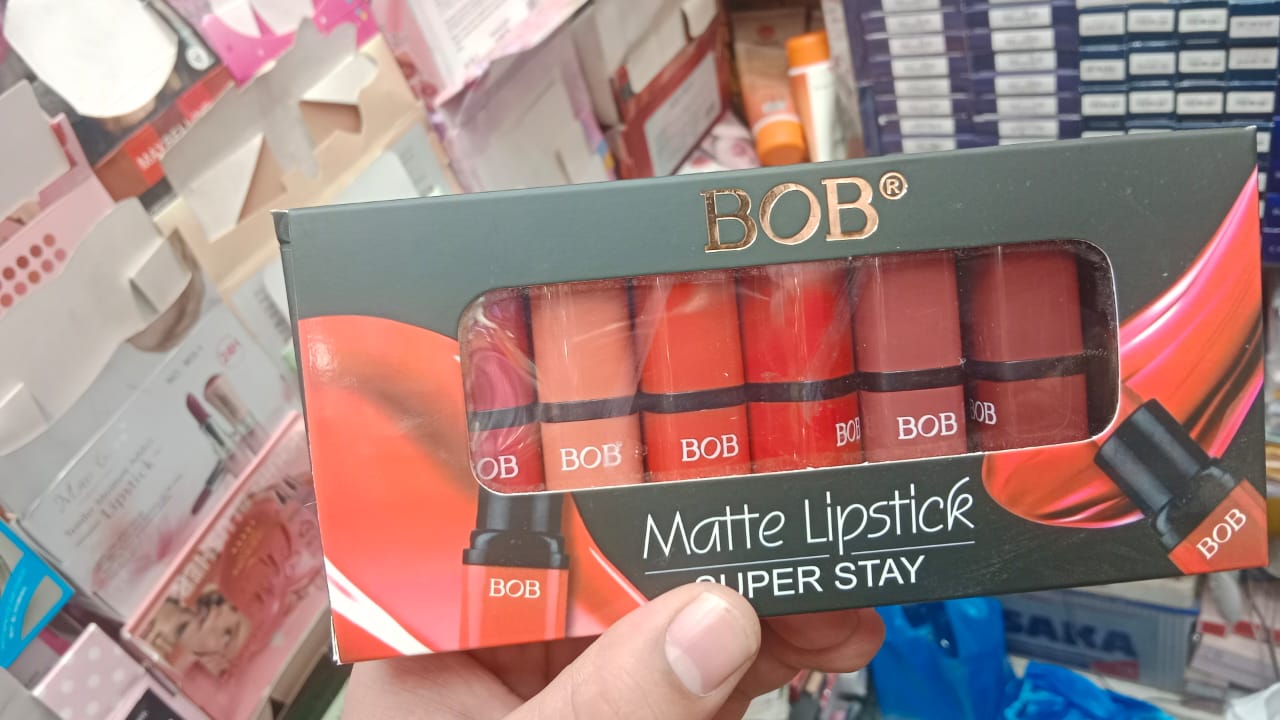 Pack of 6 Bob Super Stay Matte Lipstick Set | Best Quality Matte Lipsticks for Women (random shades) - Image 3