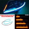1 pair White Color Audi-Style Flexible 60 cm Headlight DRL Light Strips with Running Indicators