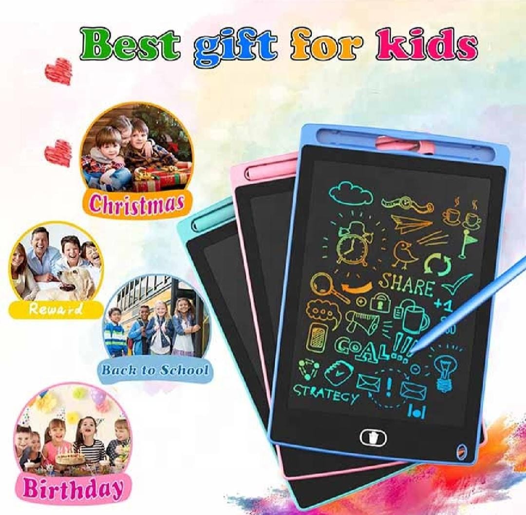 8.5 inch Multicolor Tablet Price | LCD writing tablet for kids - digital drawing pad - erasable writing board - writing pad (random color) - Image 5