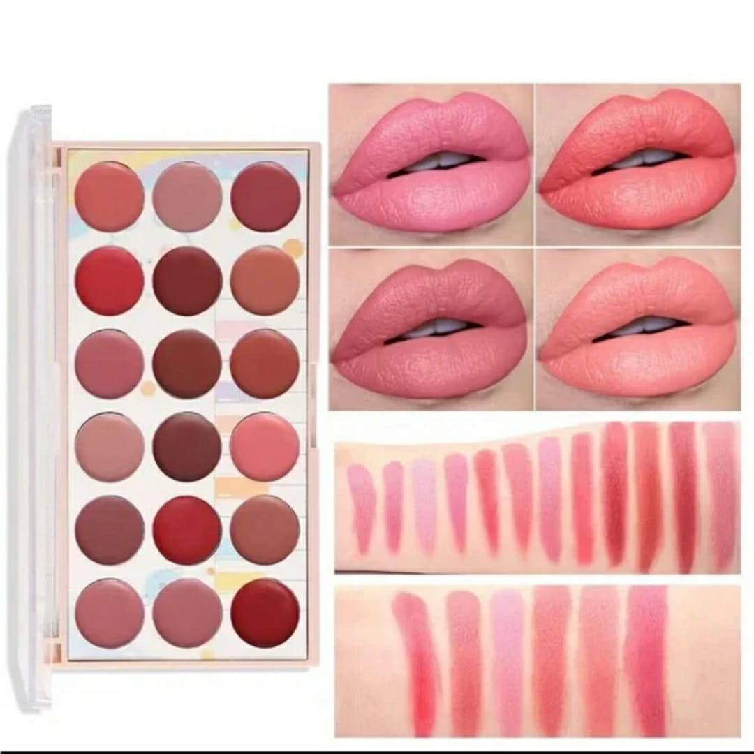 Moccallure Professional 18-Colors Lipstick Kit – Long-Lasting, Hydrating & Compact | Unisex Makeup Set - Image 4