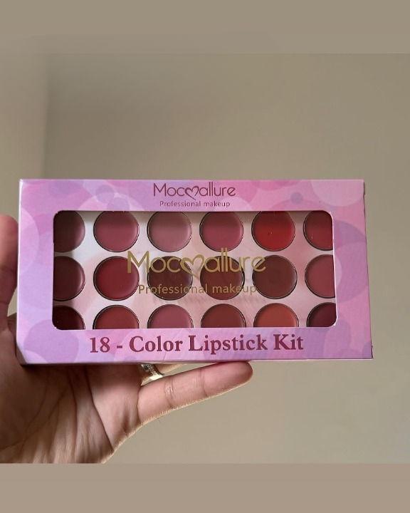 Moccallure Professional 18-Colors Lipstick Kit – Long-Lasting, Hydrating & Compact | Unisex Makeup Set - Image 5